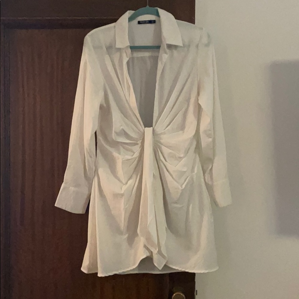 White Nasty Gal Shirt Dress